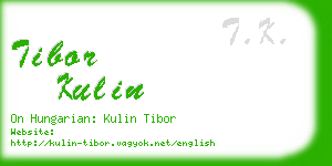 tibor kulin business card